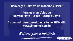 CCT 2021-2022 para Correia Pinto, Lages e Otacílio Costa disponível para consulta